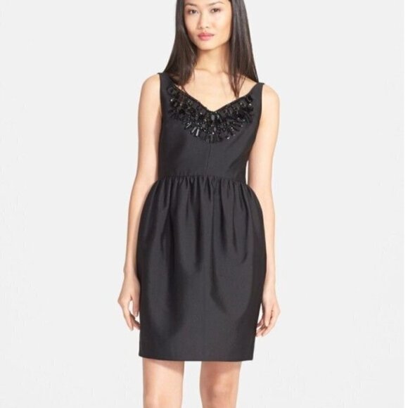 Kate spade new york black embellished neckline dress with pockets - Picture 2 of 4